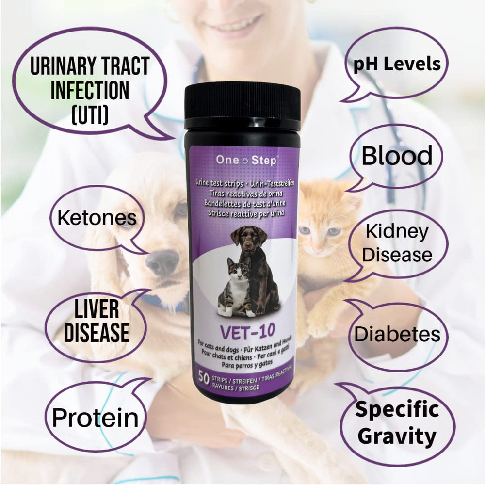 One Step kit veterinario para pruebas rápidas de orina.
