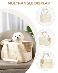 ONECUTE dog carrier hard bottom provides stable footing and added comfort