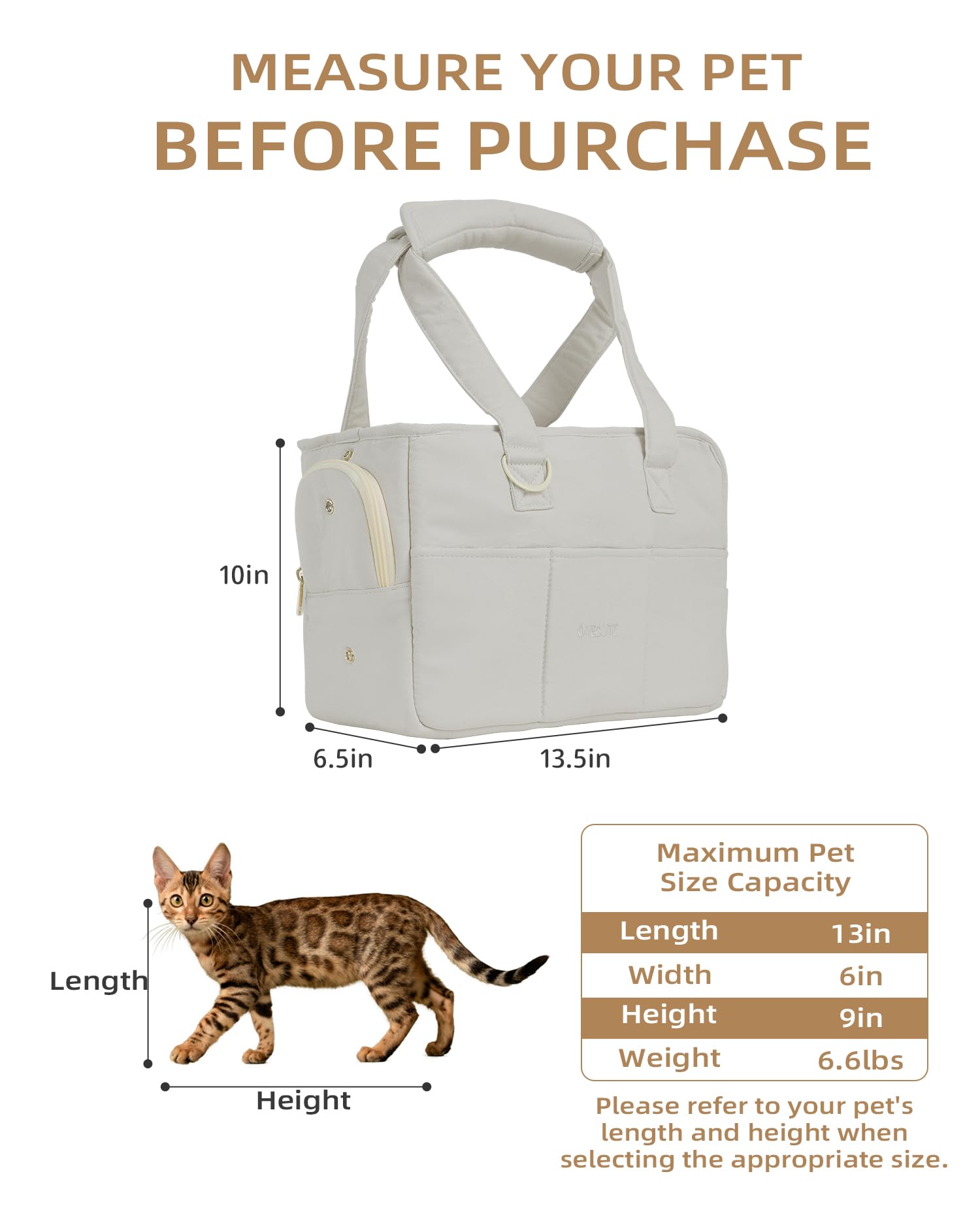 ONECUTE dog purse carrier grey pockets highlight extra storage for essentials during trips.