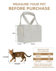 ONECUTE dog purse carrier grey pockets highlight extra storage for essentials during trips.