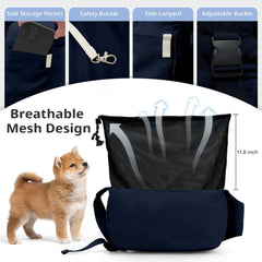 ONECUTE dog sling hard-bottom supports joints with a soft, sturdy base
