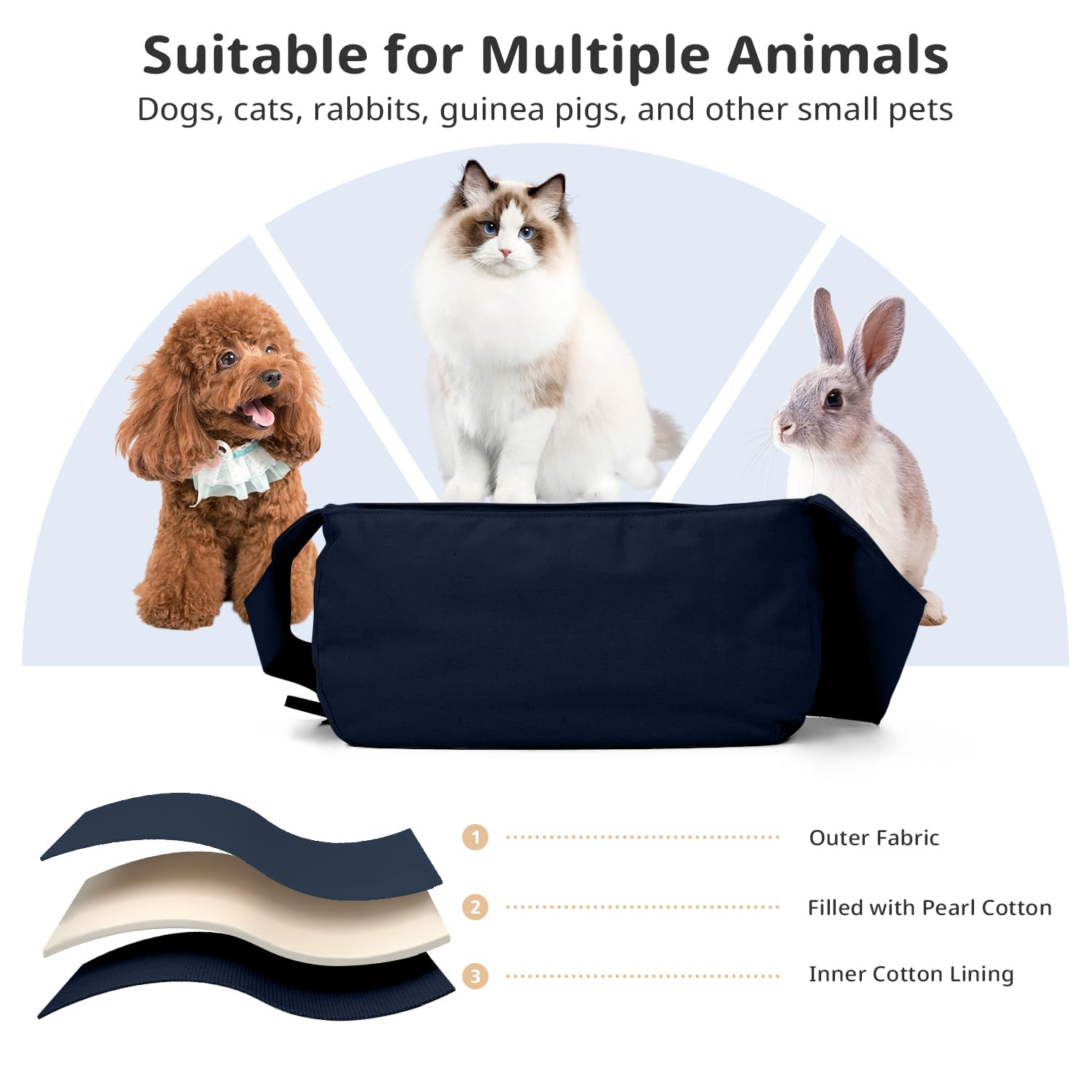 ONECUTE dog sling safety-clip secures your pet and prevents escapes
