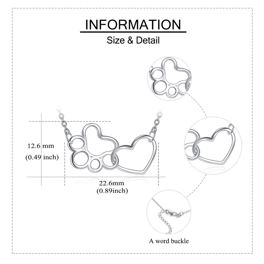 ONEFINITY 18-inch chain paw necklace image demonstrates length for comfortable daily styling