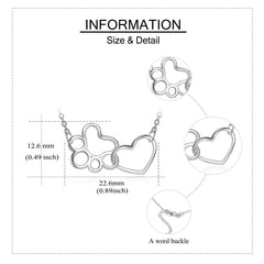ONEFINITY 18-inch chain paw necklace image demonstrates length for comfortable daily styling