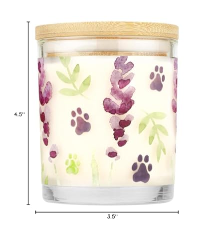Pet-loving home setup shows candles in a living room for fresh scent