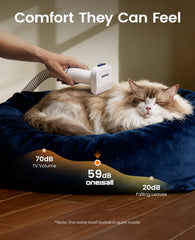 oneisall 2l-canister-dog-vacuum features large debris bin for multi-pet grooming without frequent emptying.