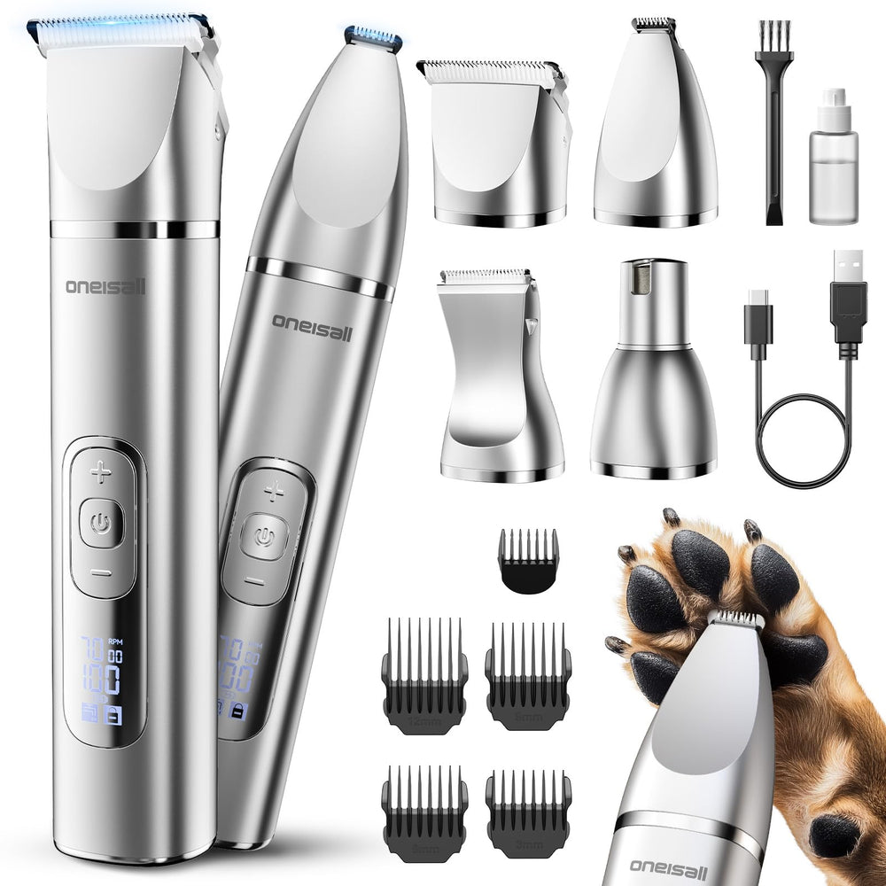 oneisall 4-in-1 dog grooming kit display for easy session planning and status awareness