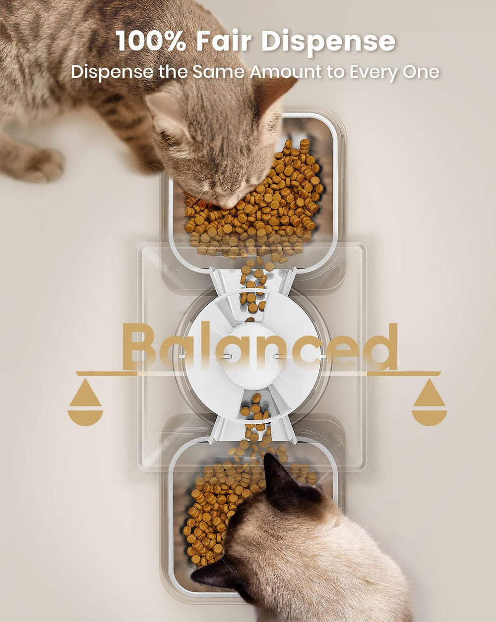 oneisall 5-liter capacity tank close-up for long-lasting dry food.