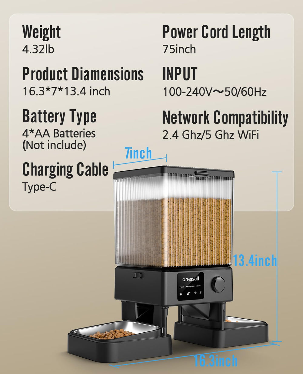 oneisall automatic feeder easy-clean design for quick maintenance
