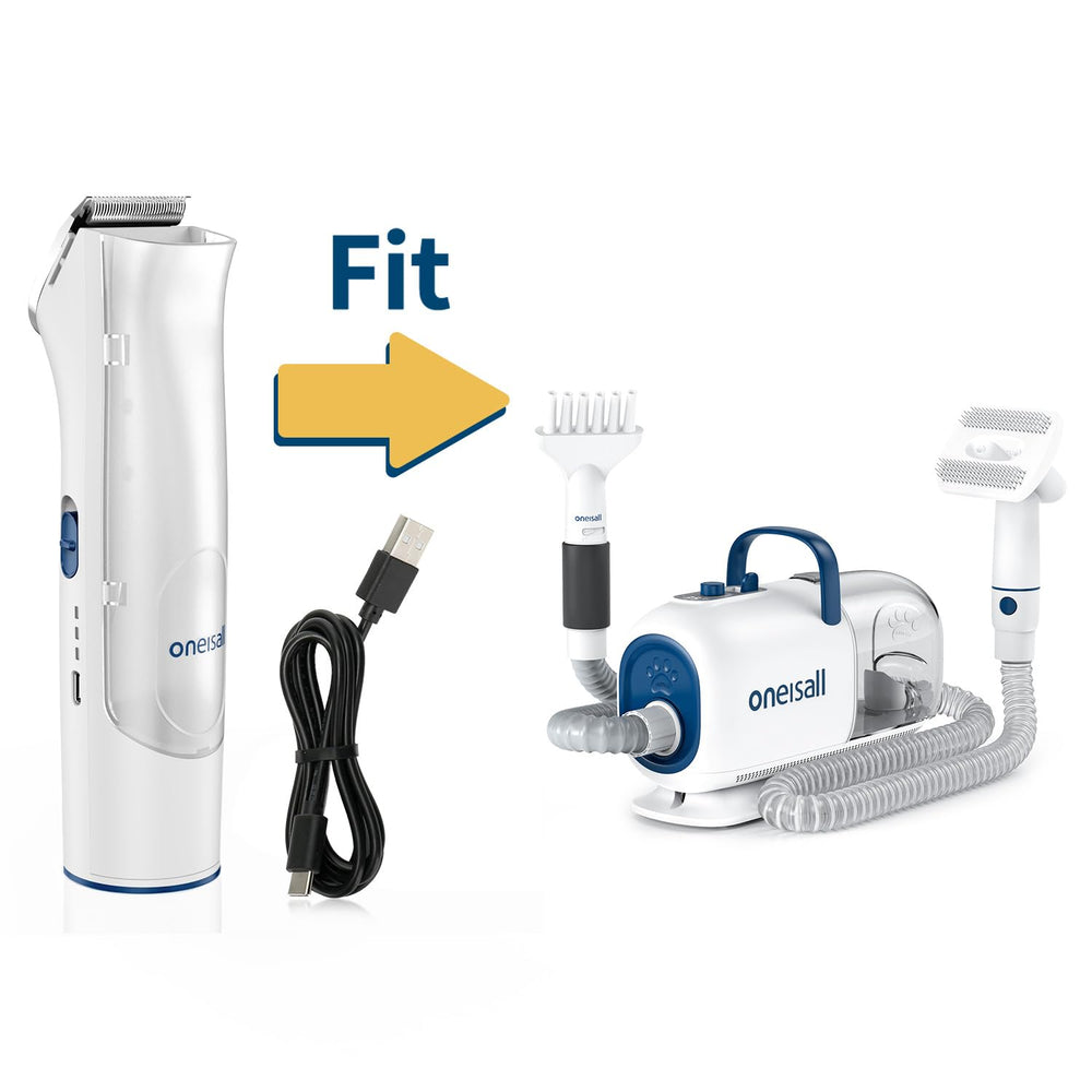 oneisall BM1 charger and clipper mounted for uninterrupted grooming sessions.