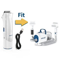 oneisall BM1 charger and clipper mounted for uninterrupted grooming sessions.