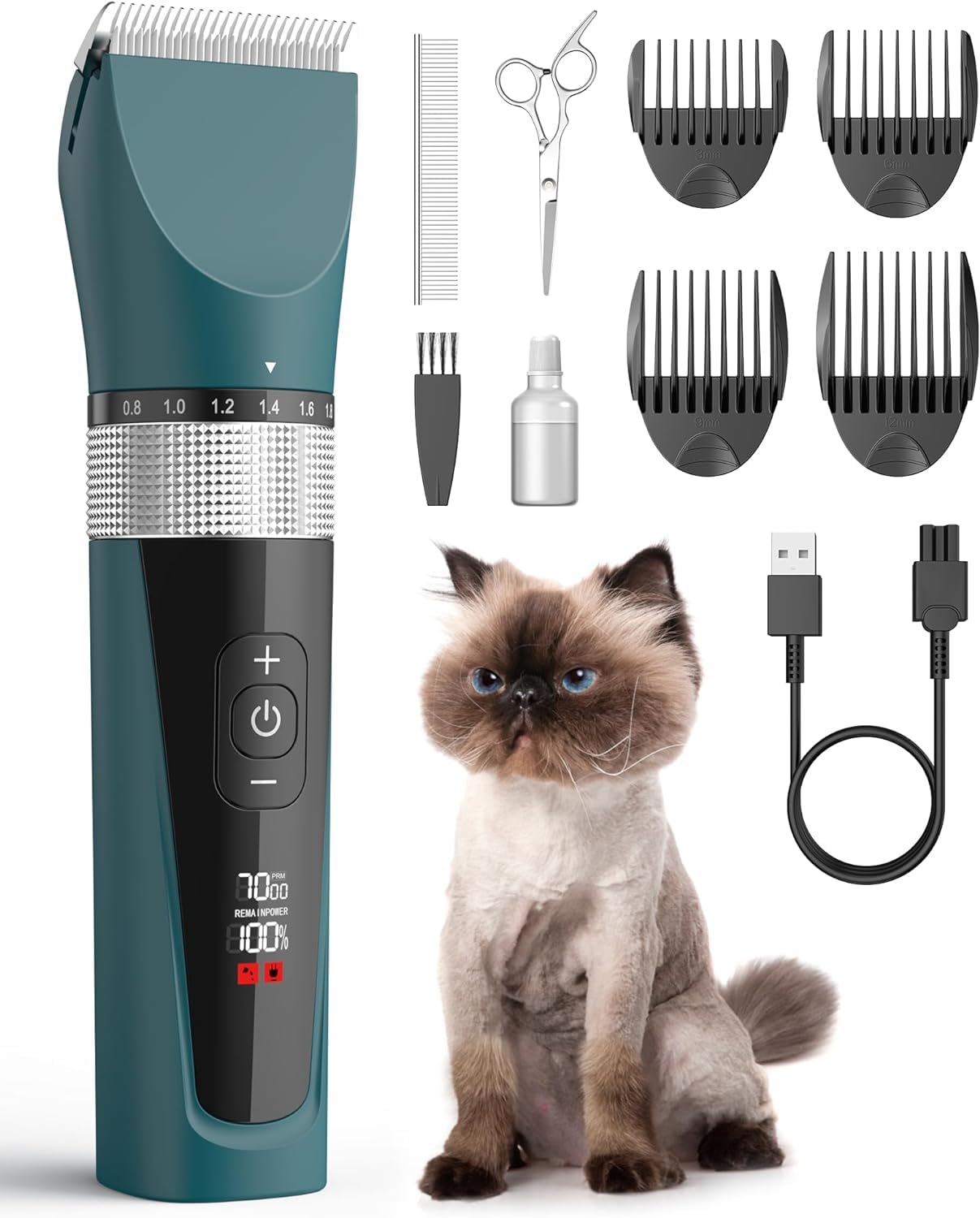 oneisall cat clippers matted-hair in action deliver gentle, precise trimming.