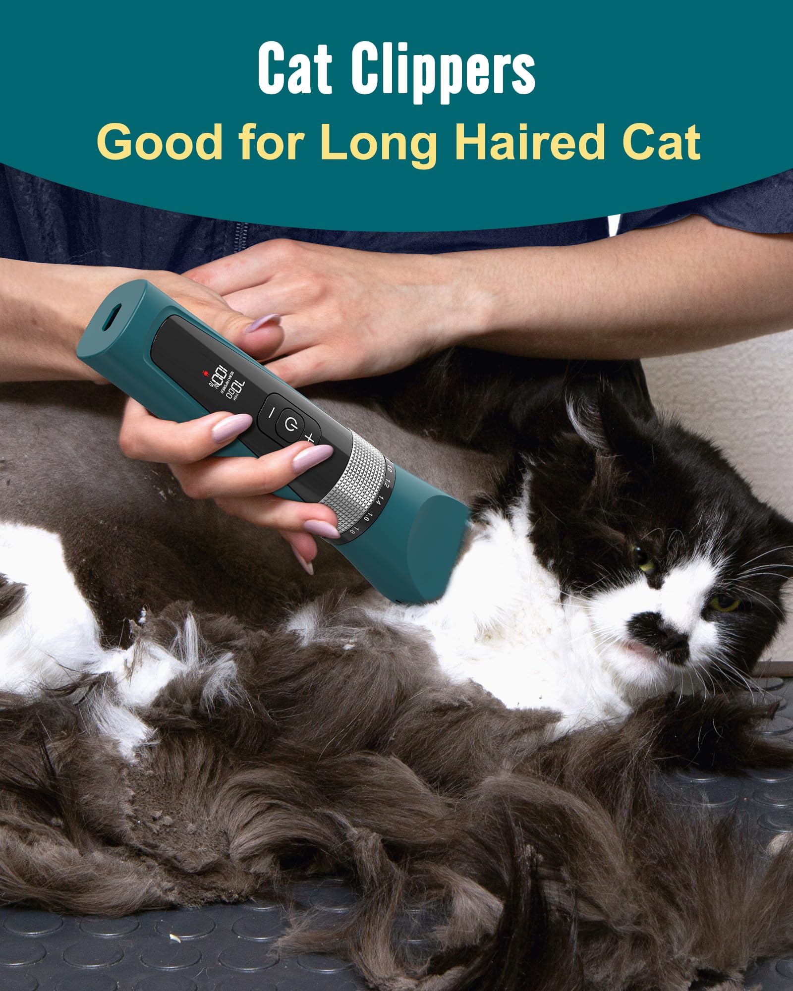 oneisall cat clippers quiet-operation near-silent hum keeps nervous cats calm.