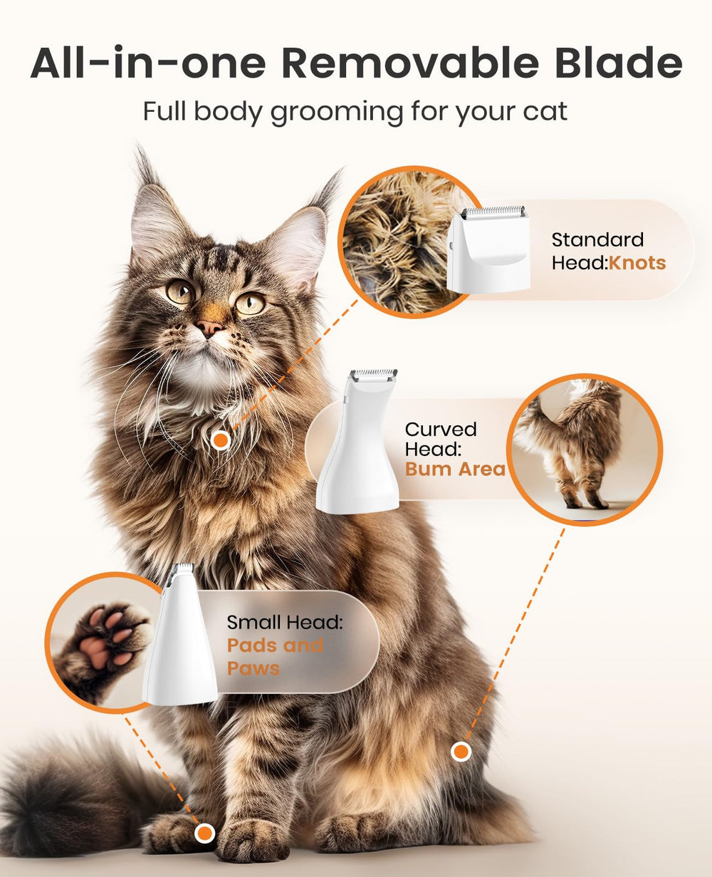 Oneisall grooming kit attachments display with versatile combs and blades.