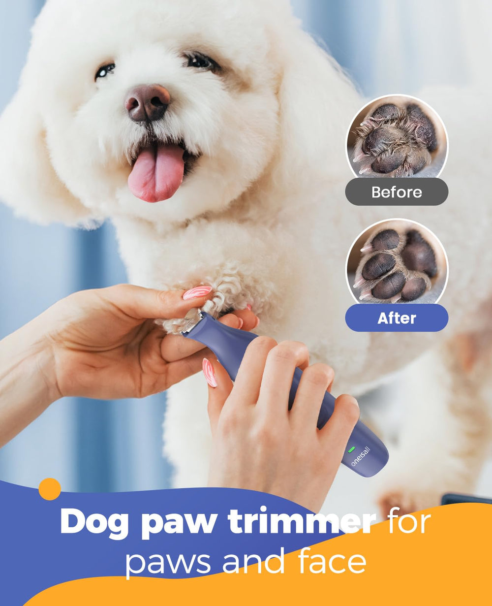 oneisall dog clippers 4in1 blue side view supports efficient, calm grooming sessions.