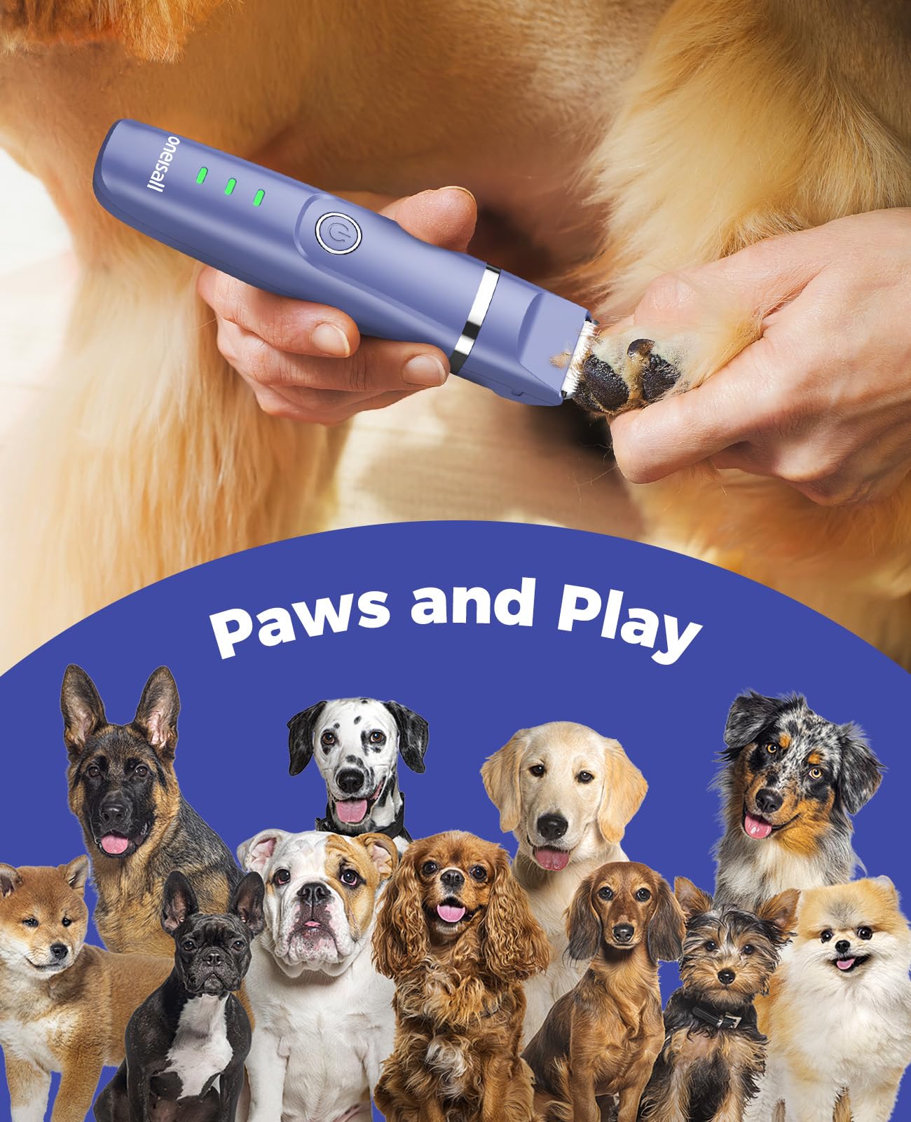 oneisall dog clippers 4in1 kit multi-use highlights all-in-one grooming versatility.