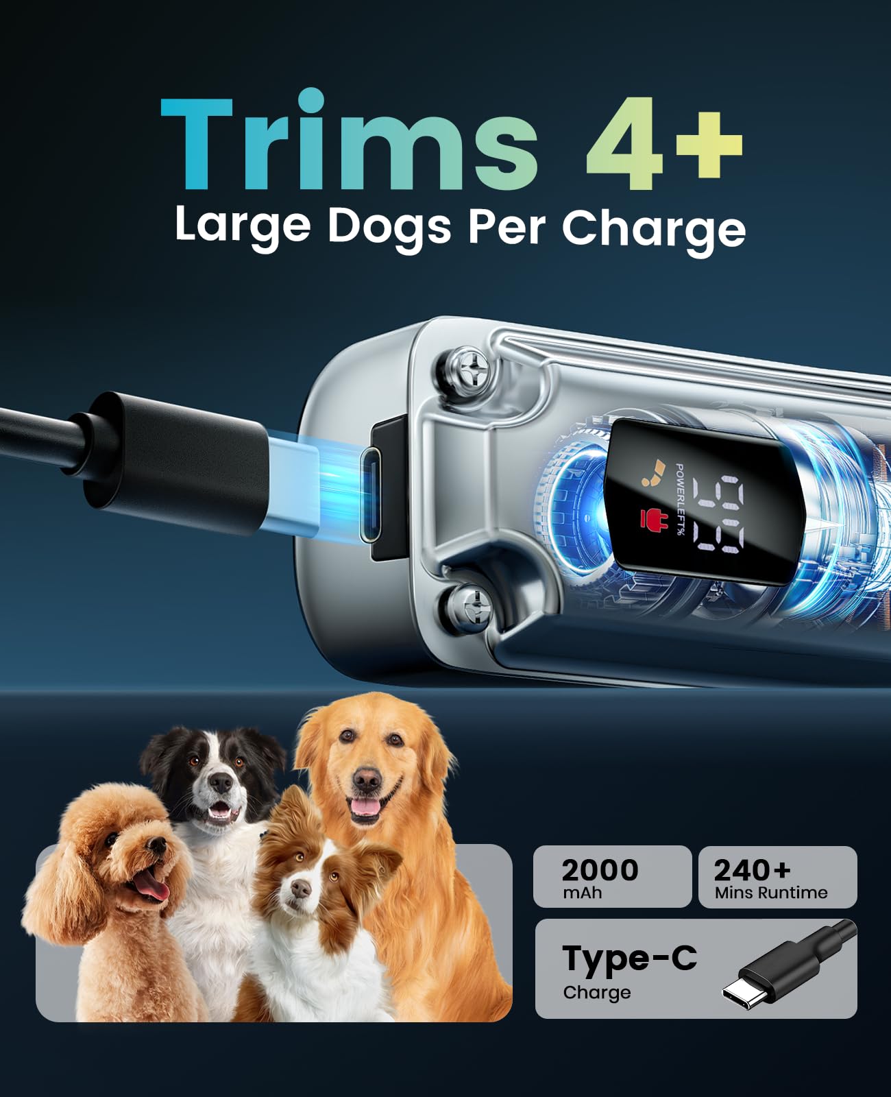 oneisall dog clippers cordless design image for indoor outdoor grooming