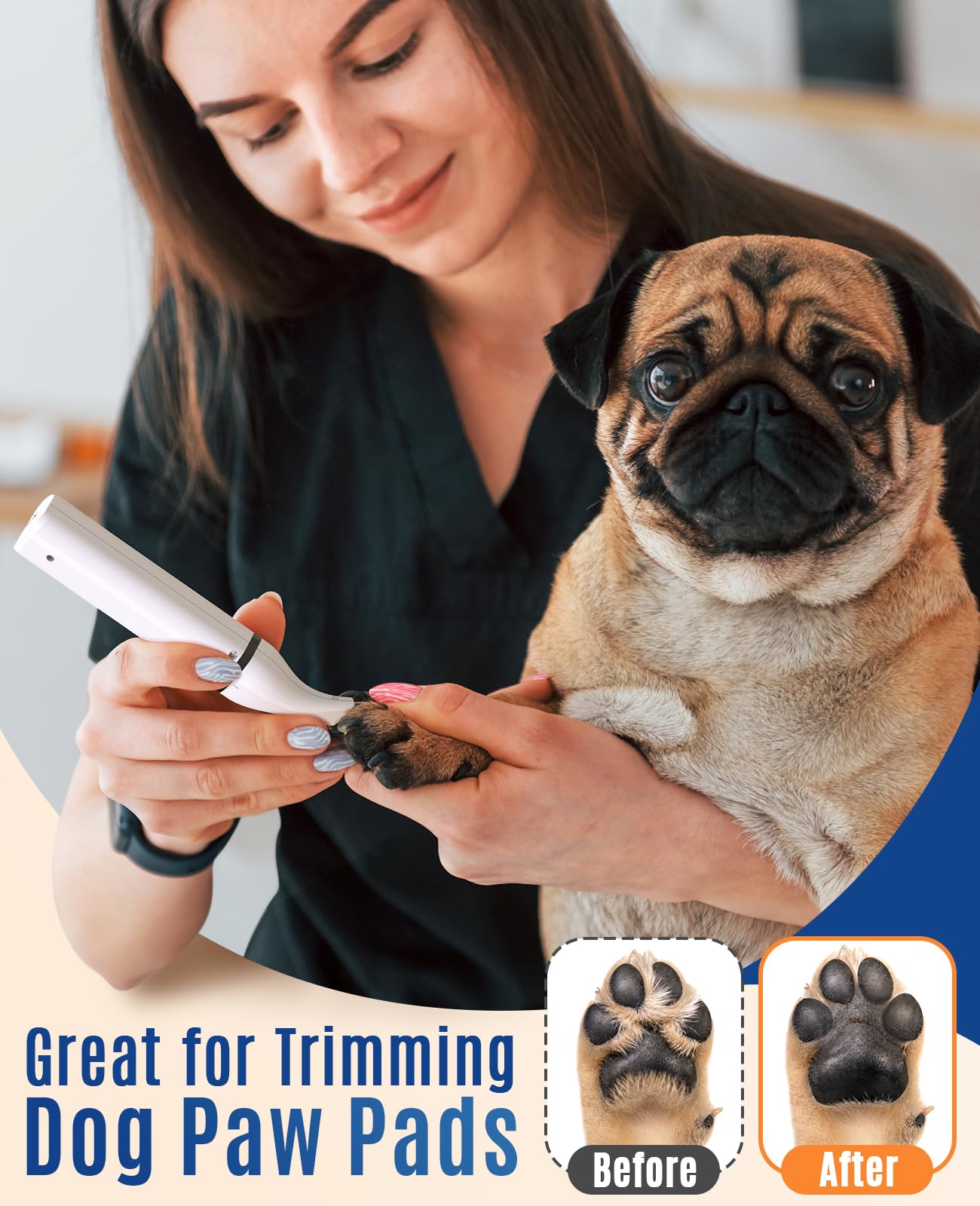 oneisall dog clippers with double blades shown for versatile trimming.