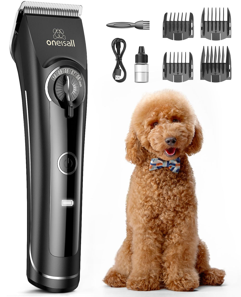 oneisall dog clippers heavy-duty motor close-up, delivering powerful grooming for thick coats