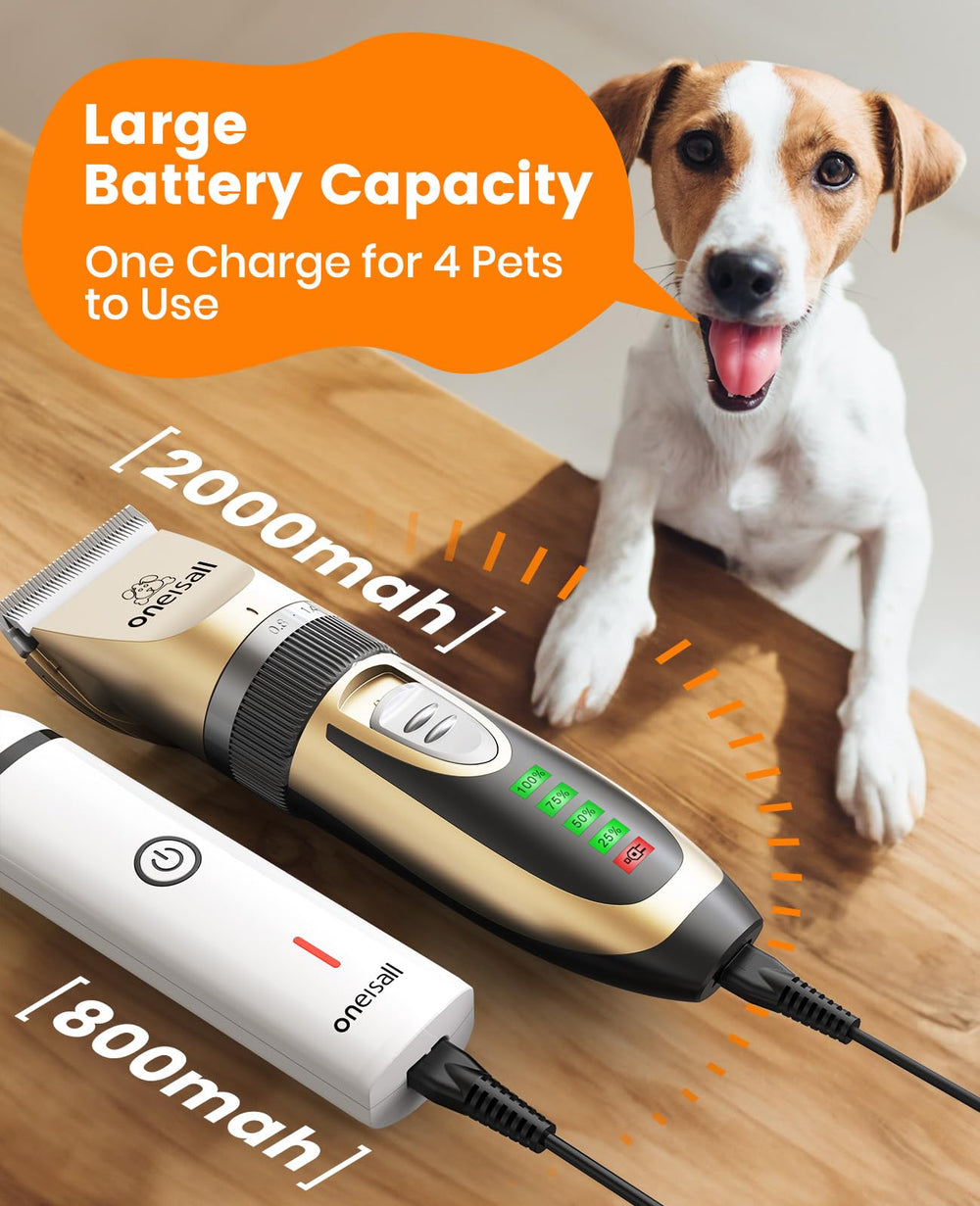 oneisall dog clippers kit cordless use for flexible home grooming