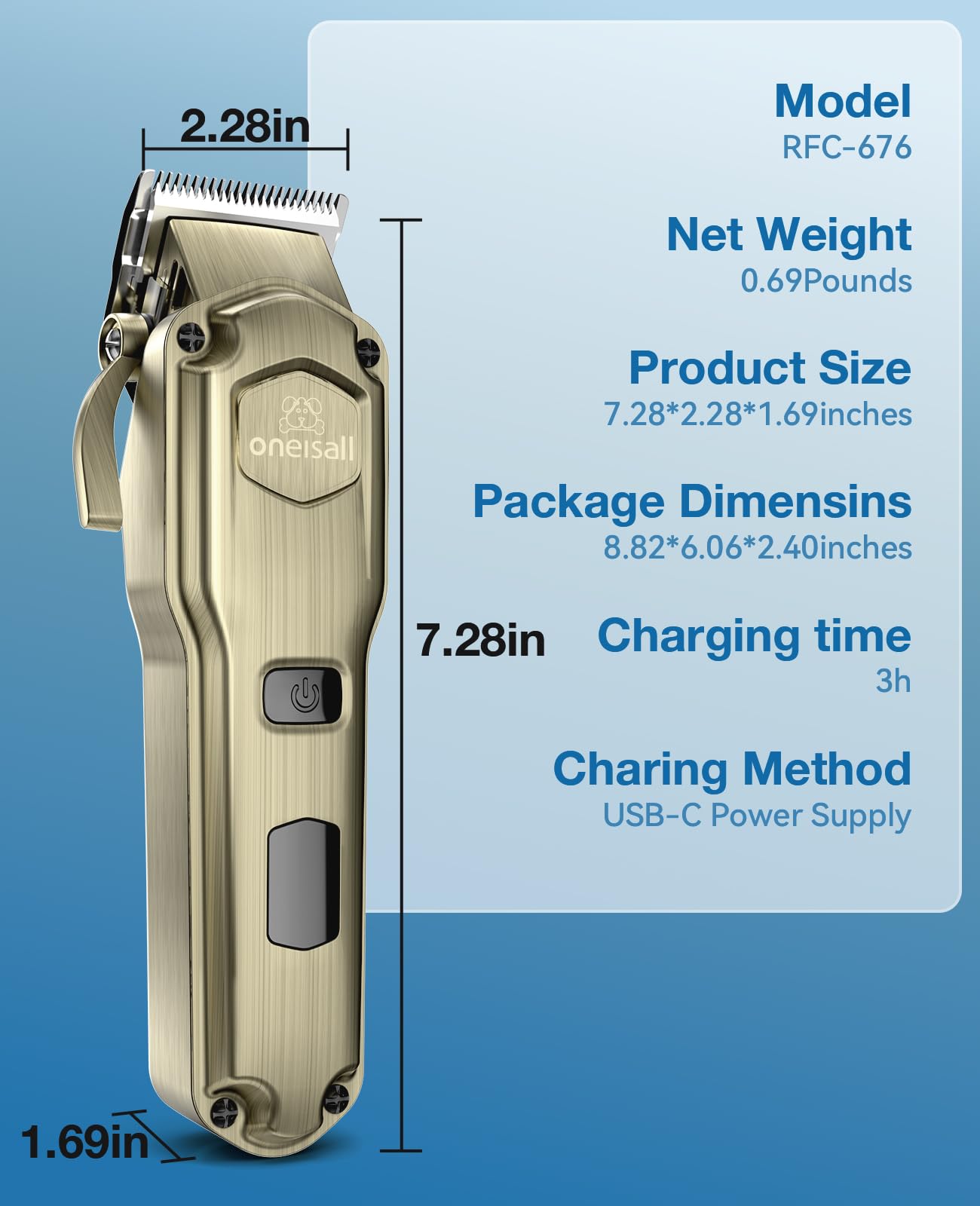 Oneisall dog clippers locking function image demonstrates secure transport