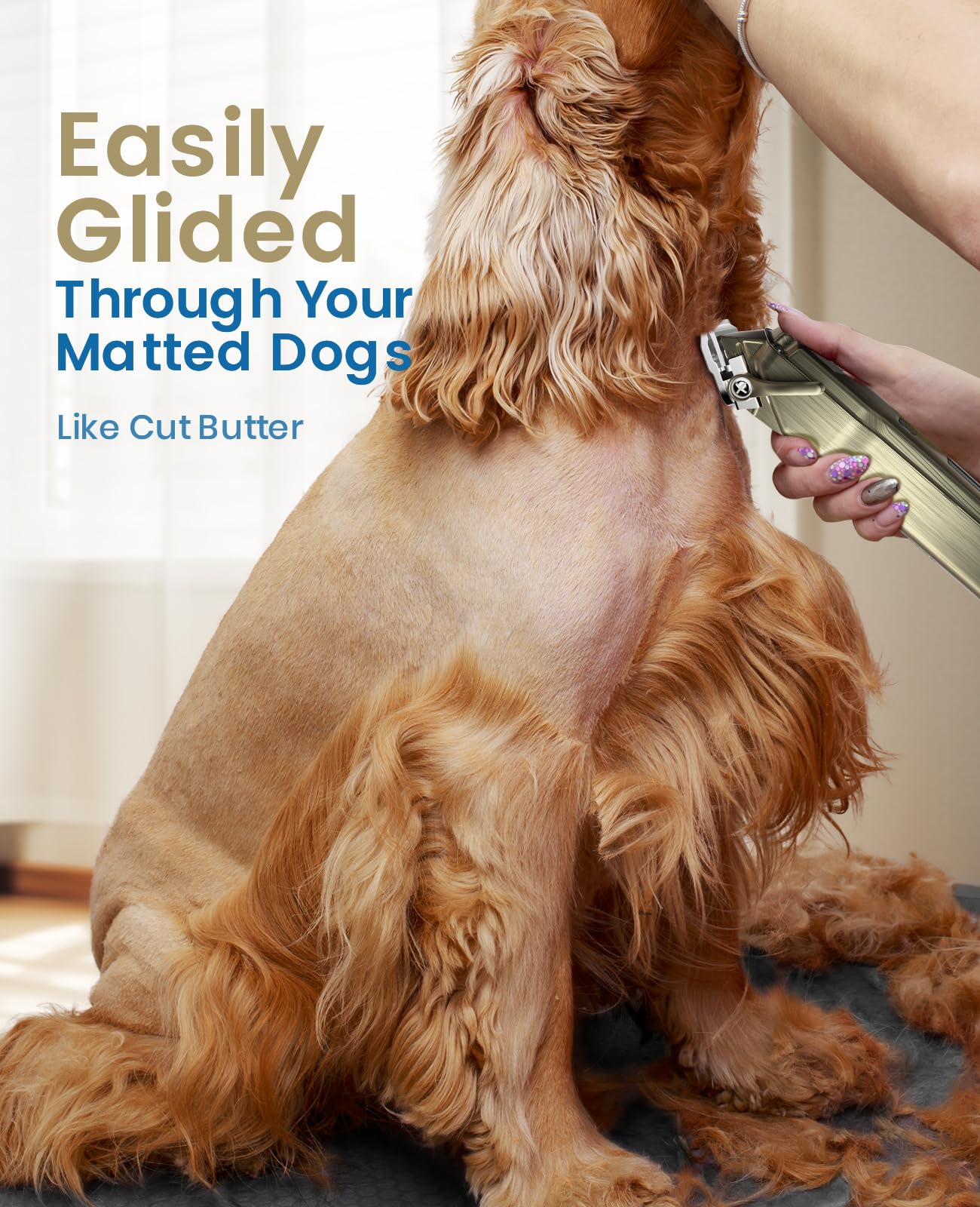 Oneisall dog clippers low-noise close-up reduces stress during grooming