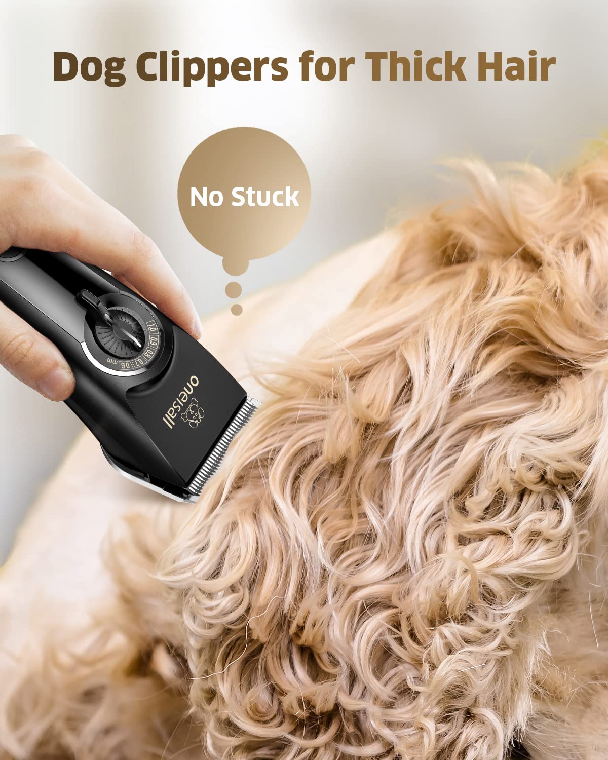 oneisall dog clippers low-noise-test, minimizes pet stress during trimming sessions