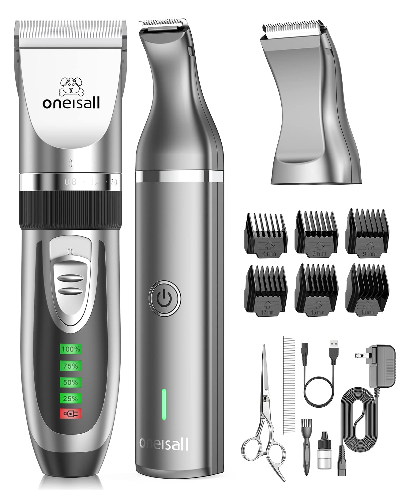 oneisall dog clippers with quiet operation enable stress-free grooming sessions.