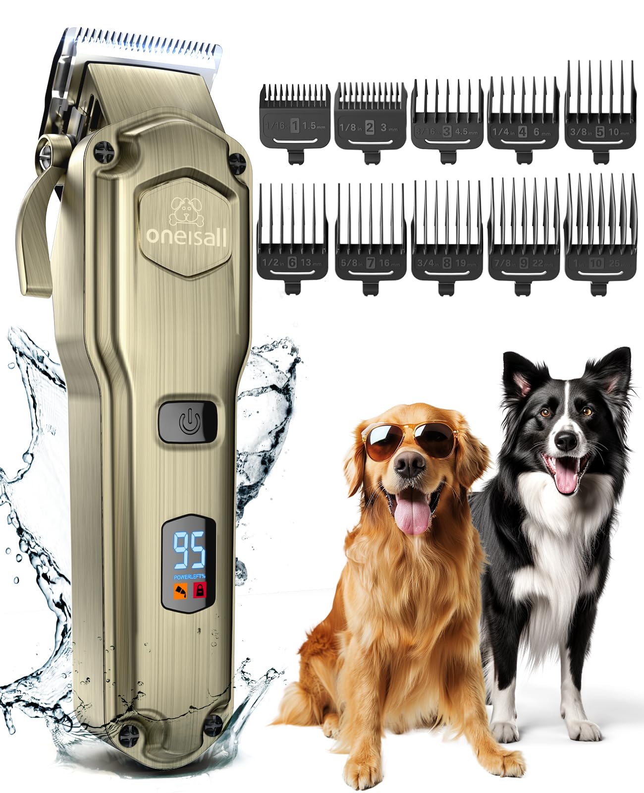 Oneisall dog clippers body shot highlights powerful stainless blade for thick coats