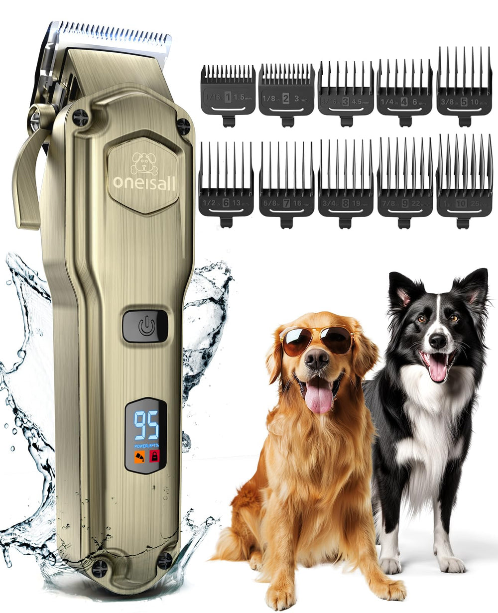 Oneisall dog clippers body shot highlights powerful stainless blade for thick coats