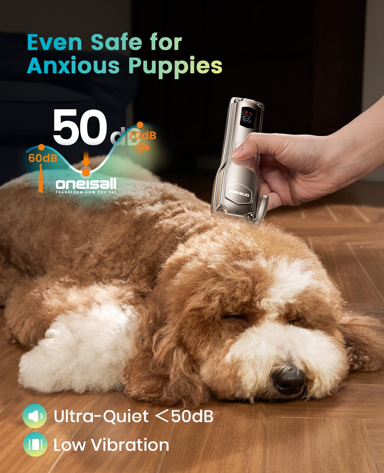 oneisall dog clippers Type-C charge image demonstrates quick recharge
