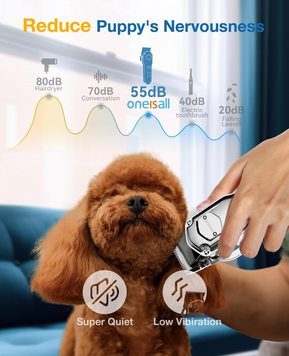 oneisall dog clippers USB charging for convenient grooming anywhere.