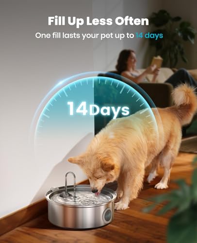 Oneisall dog fountain stainless-steel nozzle for durable drinking action