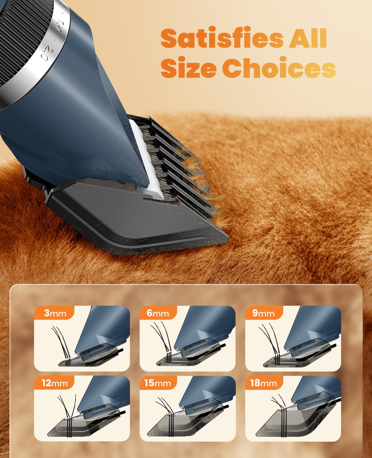 oneisall dog grooming kit in use demonstrates quiet cordless operation