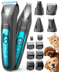Oneisall dog grooming kit overview shows an all-in-one home grooming solution.