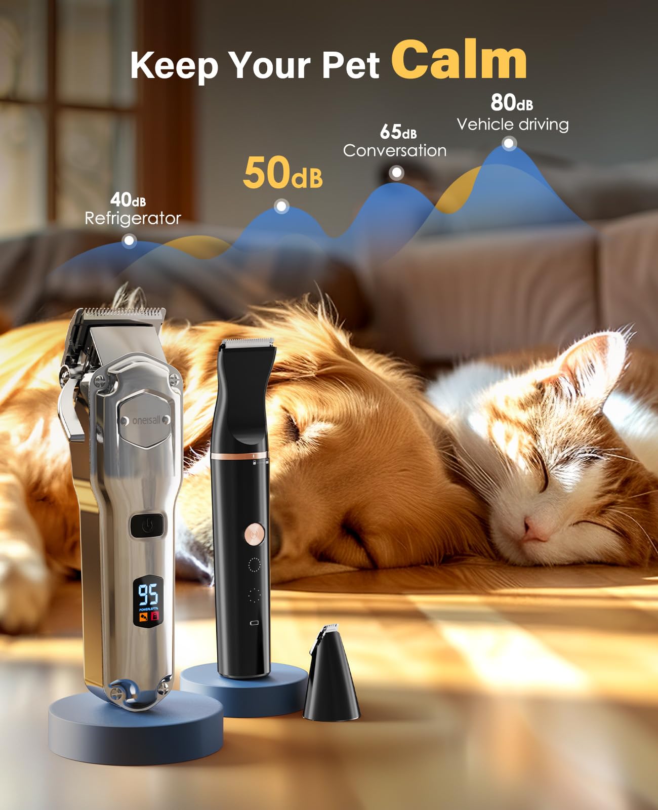 oneisall paw-trimmer included for precise trimming around paws and ears