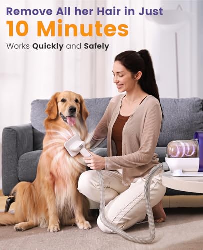 oneisall dog grooming kit three suction levels adapt to sensitivity.