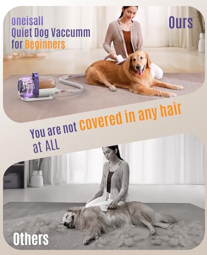 oneisall dog grooming kit washable filters help maintain strong suction.