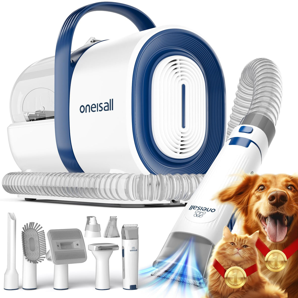 oneisall dog grooming vacuum compact design saves space during home grooming