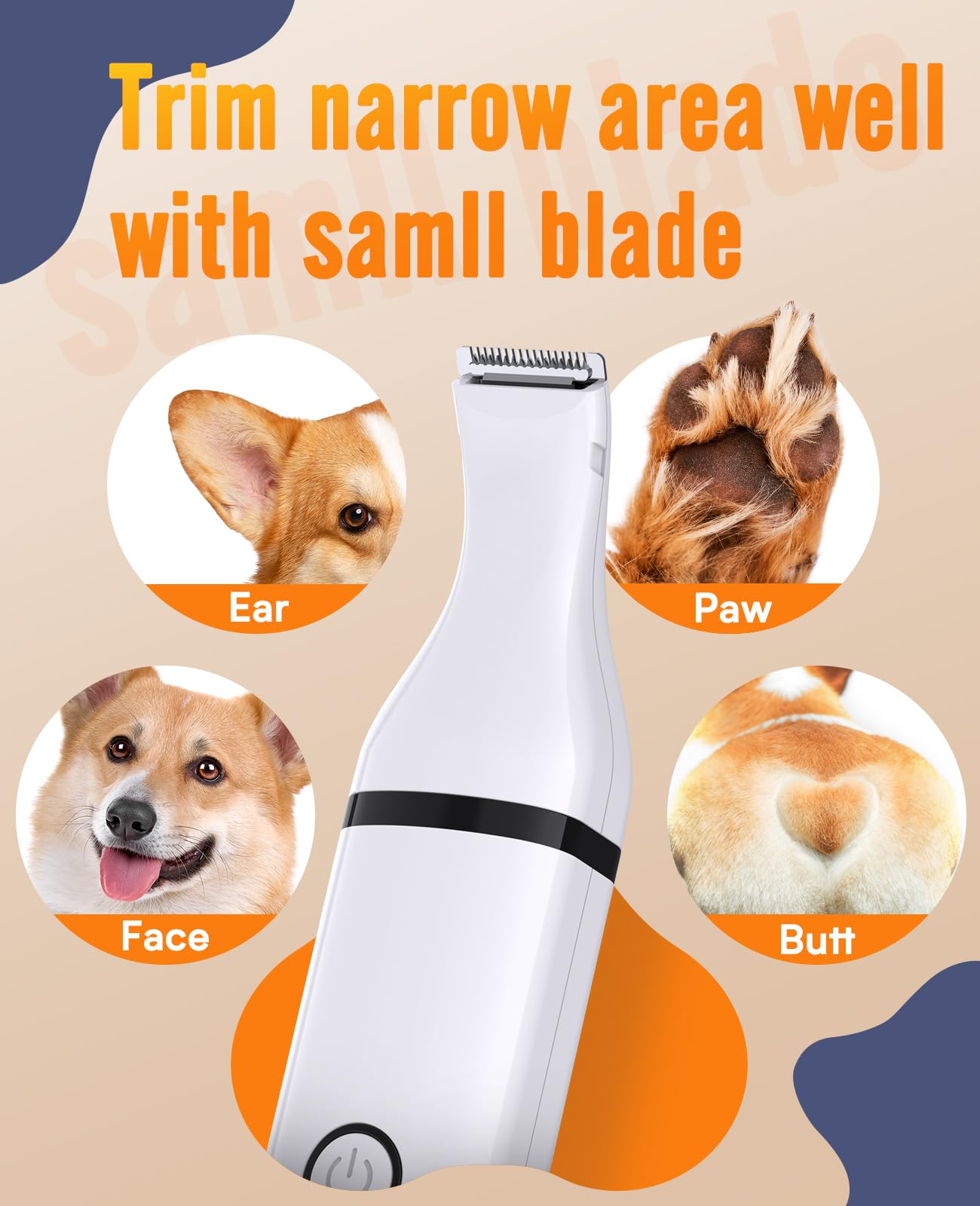 oneisall dog paw trimmer two-speed settings for versatile styling