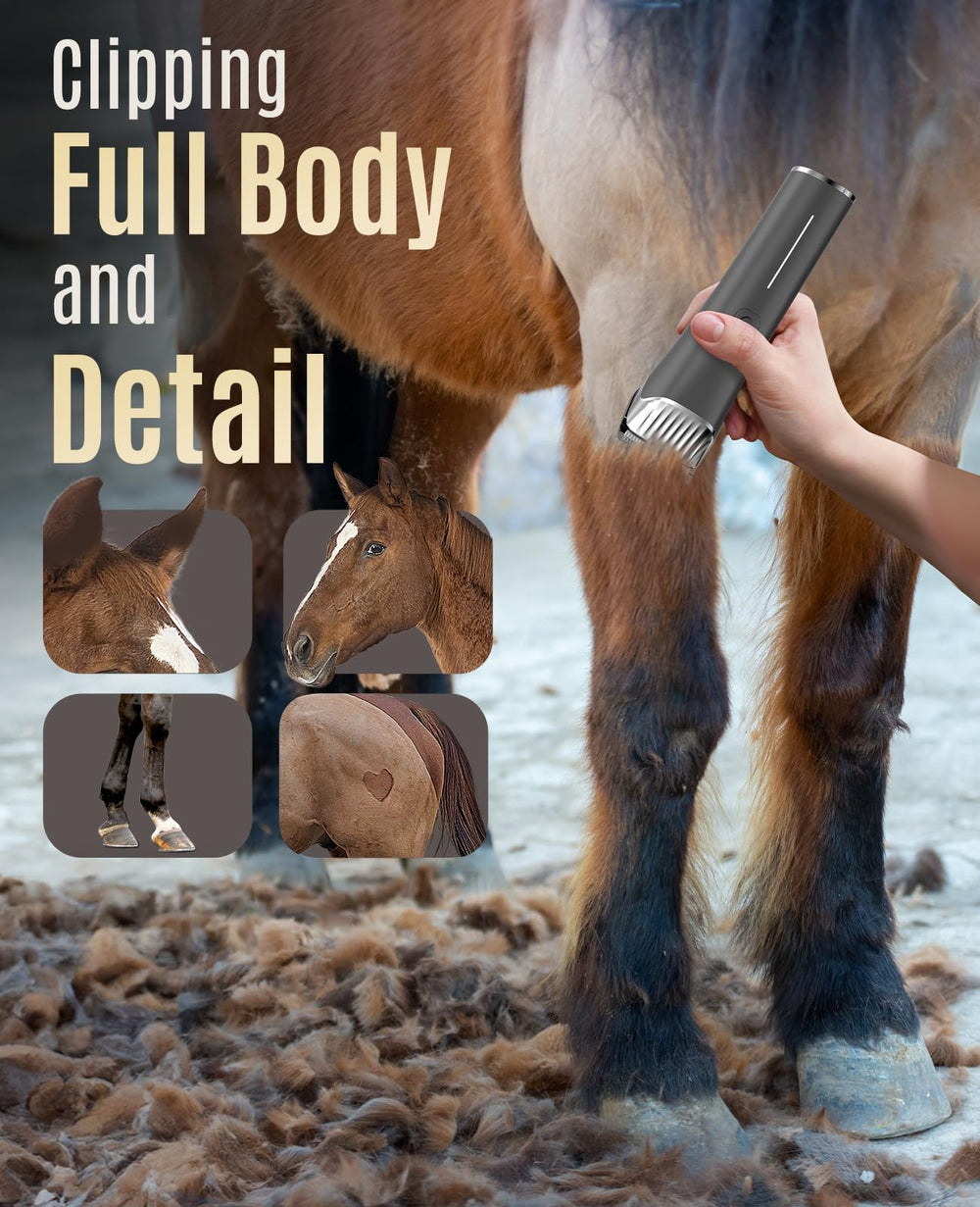oneisall horse clippers compact-design provides comfortable handling during grooming.