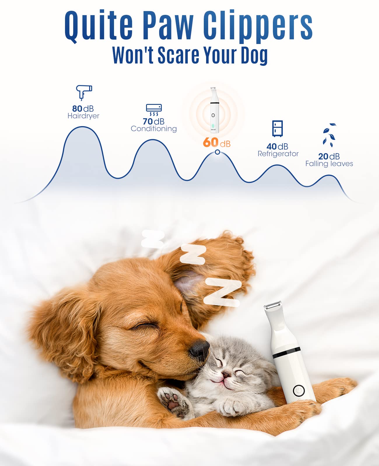 oneisall low-noise design keeps grooming sessions calm.