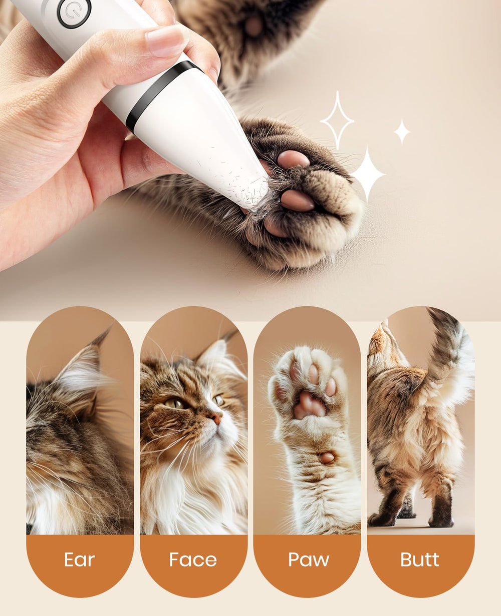 Oneisall noiseless trimmer demonstrates ultralow 50dB operation for calm cats.