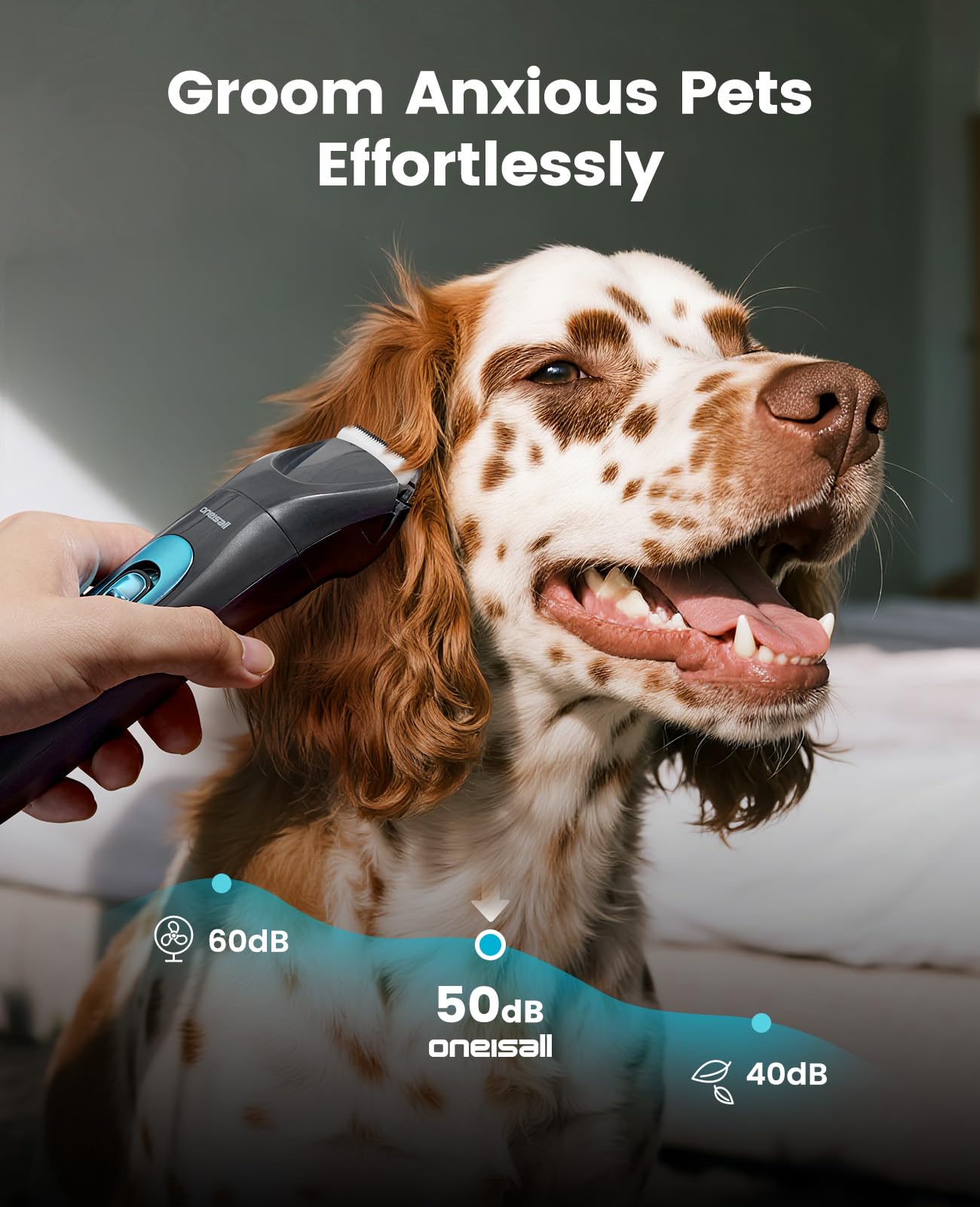 oneisall paw-trimmer blade attachment enables precise paw pad grooming.