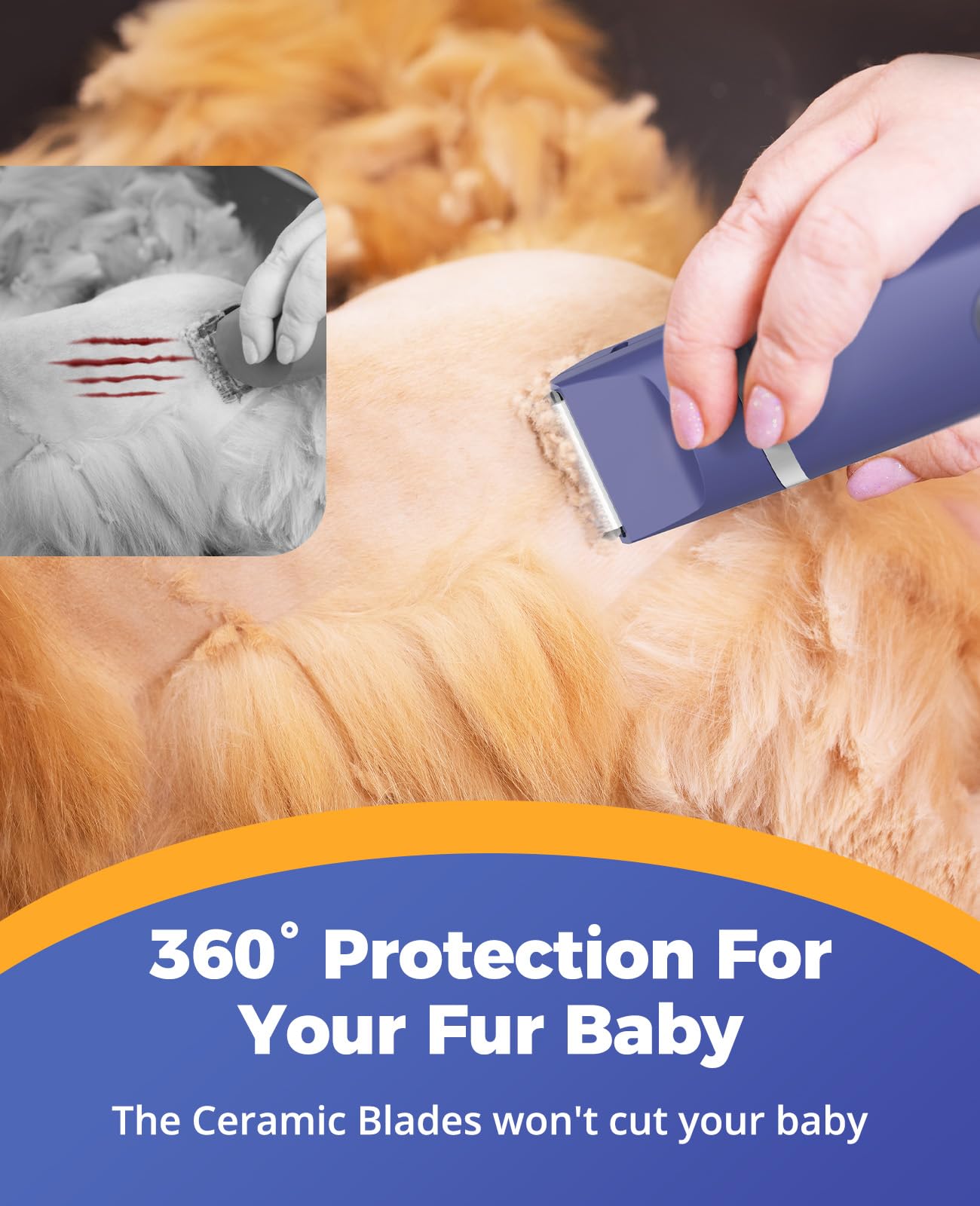 oneisall paw trimmer blade closeup highlights safe paw trimming with precise blades.