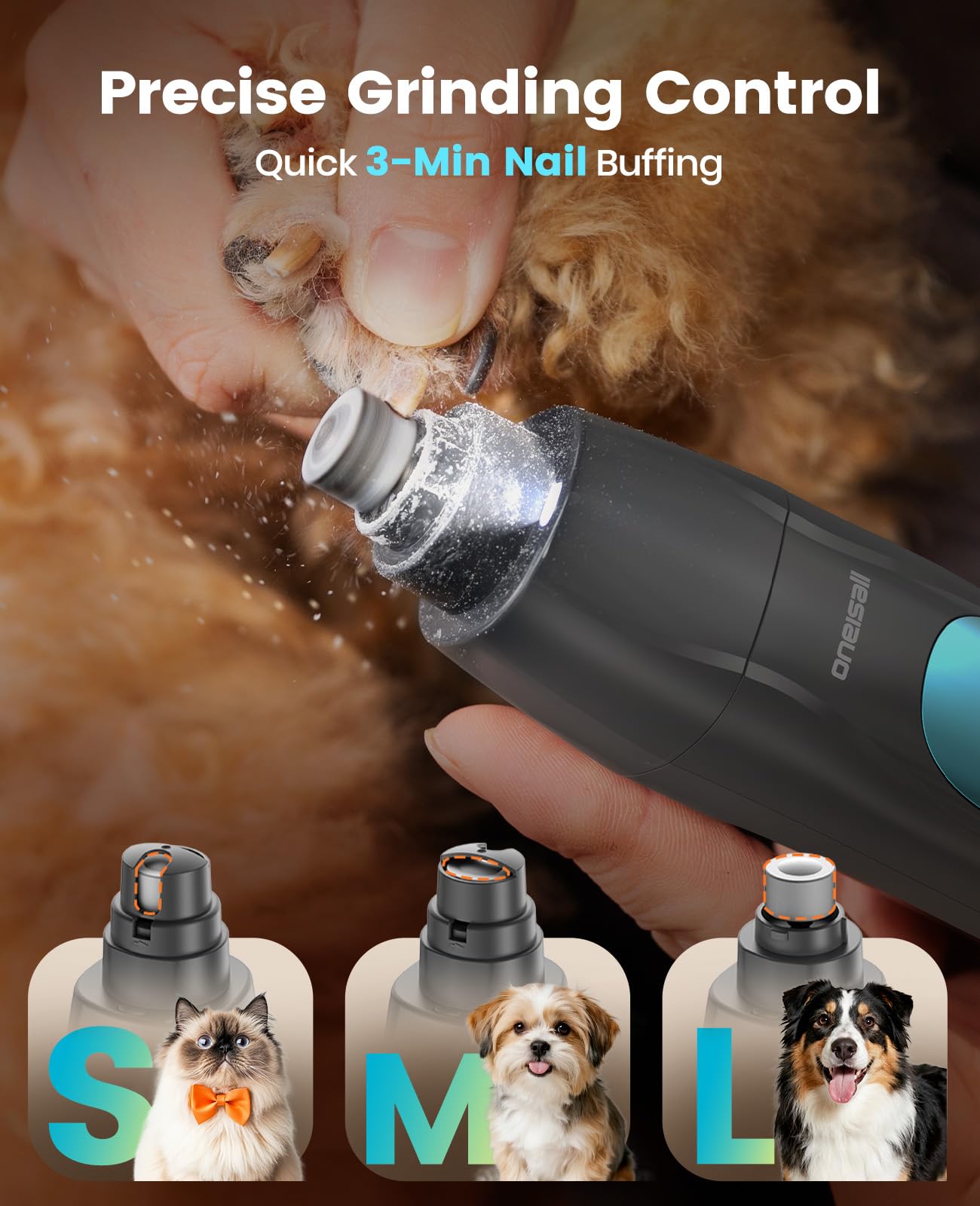 Oneisall paw trimmer blade enables safe paw pad grooming.