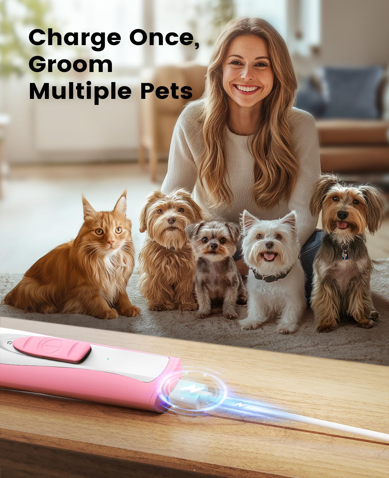 Oneisall paw-trimmer ergonomic design comfortable to hold during sessions