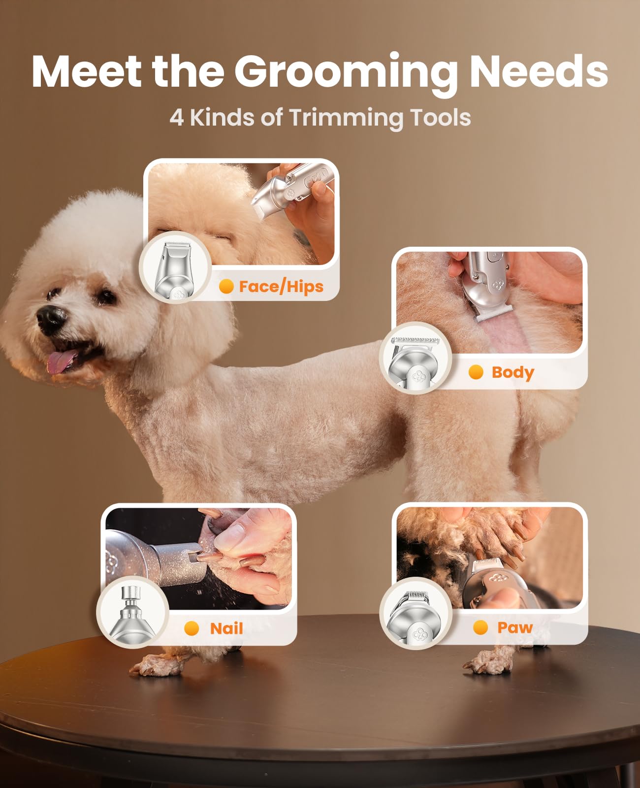 oneisall paw trimmer precision head close-up for safe paw hair trimming