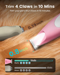 Oneisall paw-trimmer quiet 35db motor keeps pets calm