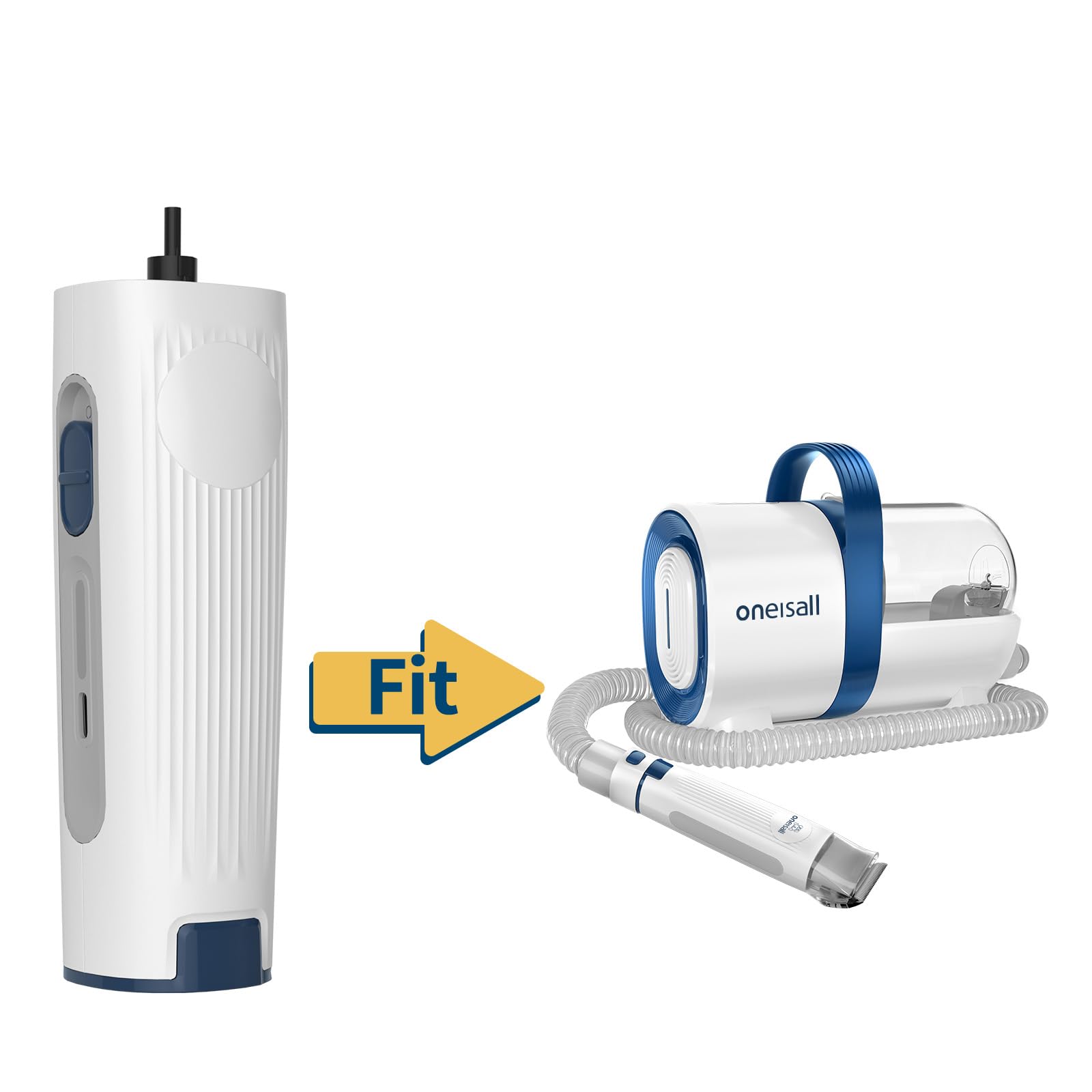 oneisall pet clipper in-use view for easy at-home trimming.